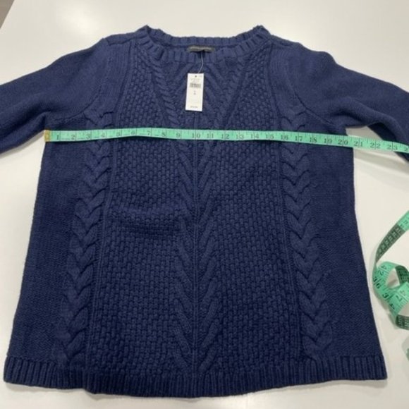 BANANA REPUBLIC Deep Navy Cable Knick Thick Sweater BNWT~ Size Large - Picture 6 of 14